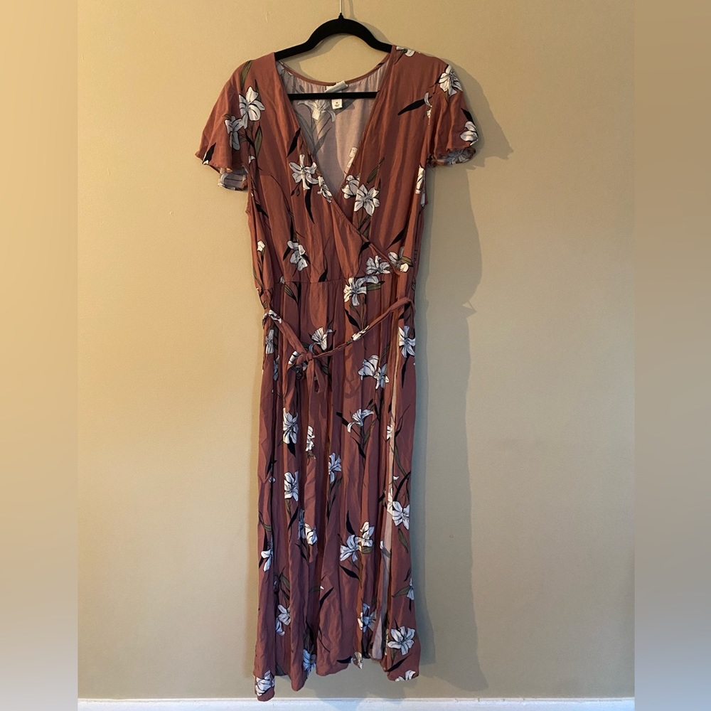 Ava and Viv Pink Dress with Lilies